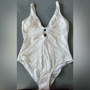 White Lace Womens One Piece Swimsuit